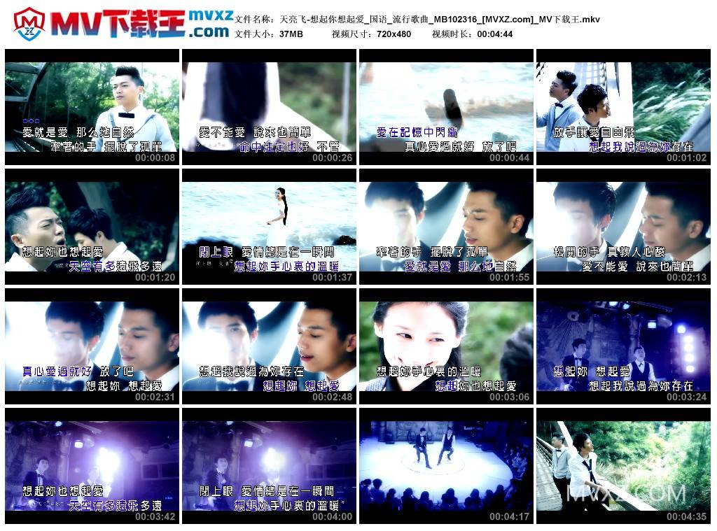 天亮飞-想起你想起爱_国语_流行歌曲_MB102316
